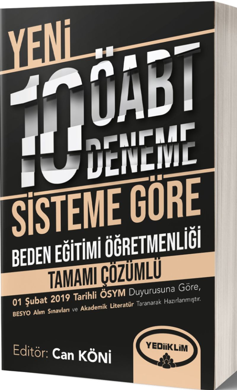 ÖABT Beden Eğitimi Öğretmenliği Tamamı Çözümlü 10 Deneme kitap kapağı