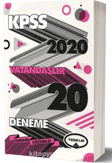 2020 KPSS Genel Kültür Vatandaşlık Tamamı Çözümlü 20 Deneme kitap kapağı