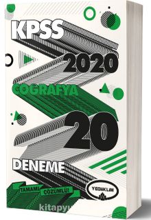 2020 KPSS Genel Kültür Coğrafya Tamamı Çözümlü 20 Deneme kitap kapağı