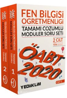 2020 KPSS ÖABT Fen Bilgisi Öğretmenliği Tamamı Çözümlü Modüler Soru Seti (2 Cilt) kitap kapağı