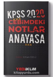 2020 KPSS Cebimdeki Notlar Anayasa kitap kapağı