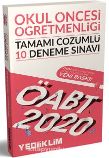 2020 ÖABT Okul Öncesi Öğretmenliği Tamamı Çözümlü 10 Deneme  Sınavı kitap kapağı