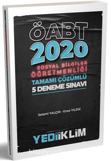 2020 Kpss Öabt Sosyal Bilgiler Öğretmenliği Tamamı Çözümlü 5 Deneme Sınavı kitap kapağı