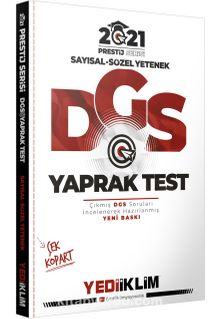 2021 Prestij Serisi DGS Çek Kopart Yaprak Test kitap kapağı