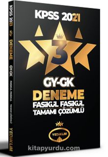 2021 KPSS Genel Yetenek Genel Kültür Tamamı Çözümlü 3 Yıldız 3 Fasikül Deneme kitap kapağı