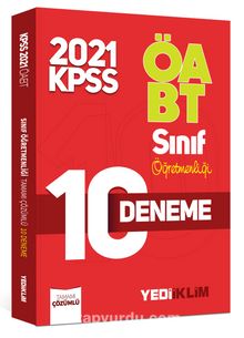 2021 ÖABT Sınıf Öğretmenliği Tamamı Çözümlü 10 Deneme kitap kapağı