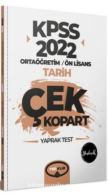 2022 KPSS Ortaöğretim Ön Lisans Genel Kültür Tarih Çek Kopart Yaprak Test kitap kapağı
