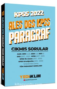 2022 KPSS-ALES-DGS Paragraf Çıkmış Sorular kitap kapağı