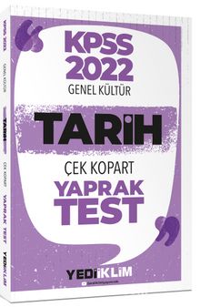 2022 KPSS Lisans Genel Kültür Tarih Çek Kopart Yaprak Test kitap kapağı