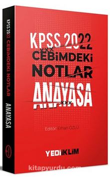 2022 KPSS Cebimdeki Notlar Anayasa Kitapçığı kitap kapağı