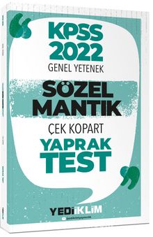 2022 KPSS Sözel Mantık Çek Kopart Yaprak Test kitap kapağı