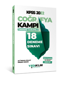 2022 KPSS Coğrafya Kampı Tamamı Çözümlü 18 Deneme Sınavı kitap kapağı