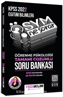 2022 KPSS Eğitim Bilimleri ÖSYM Ne Sorar Öğrenme Psikolojisi Tamamı Çözümlü Soru Bankası kitap kapağı