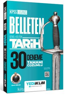 KPSS Lisans Genel Kültür Belleten Tarih Tamamı Çözümlü 30 Deneme kitap kapağı