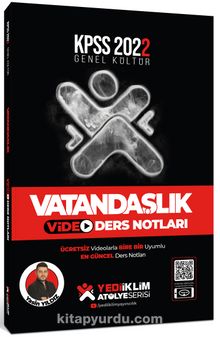 2022 KPSS Genel Kültür Atölye Serisi Vatandaşlık Video Ders Notları kitap kapağı