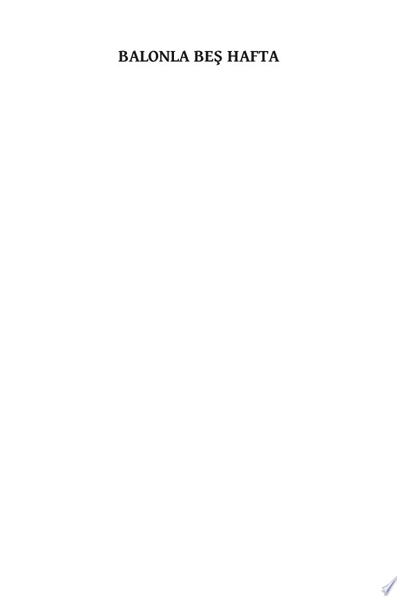 Balonla Beş Hafta kitap kapağı