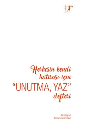 Herkesin Kendi Hatırası İçin Unutma, Yaz Defteri kitap kapağı