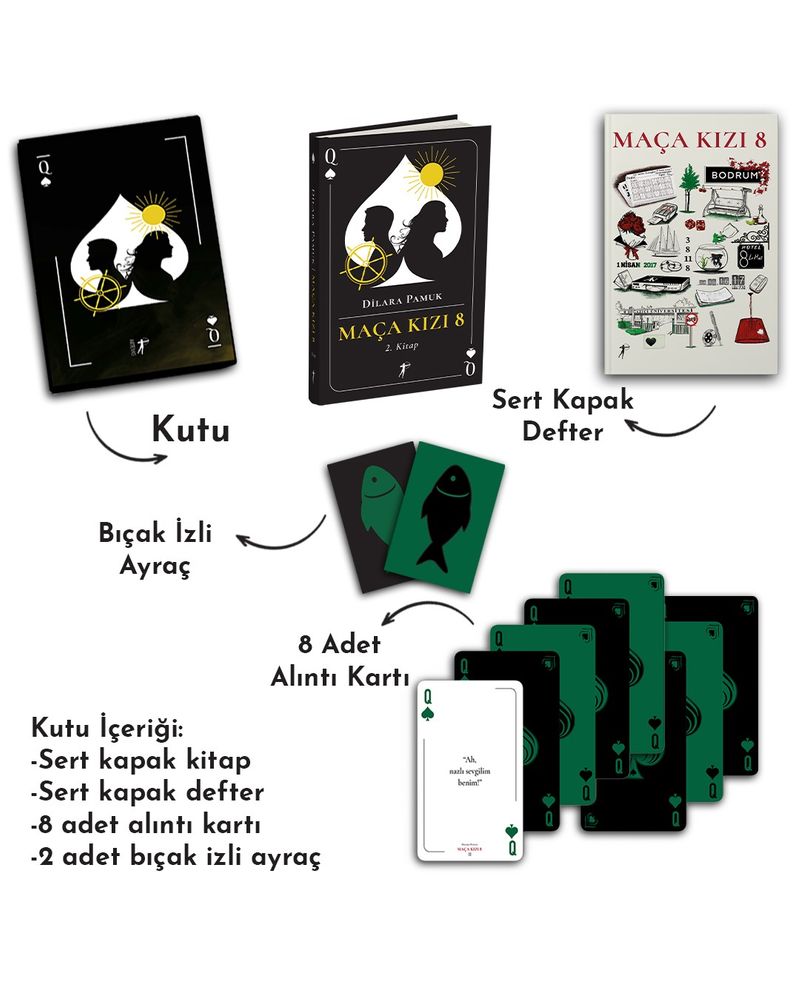 Maça Kızı 8 (2. Kitap) (Ciltli-Kutulu Set) kitap kapağı