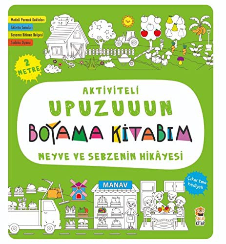 Aktiviteli Upuzuuun Boyama Kitabım / Meyve ve Sebzenin Hikayesi kitap kapağı