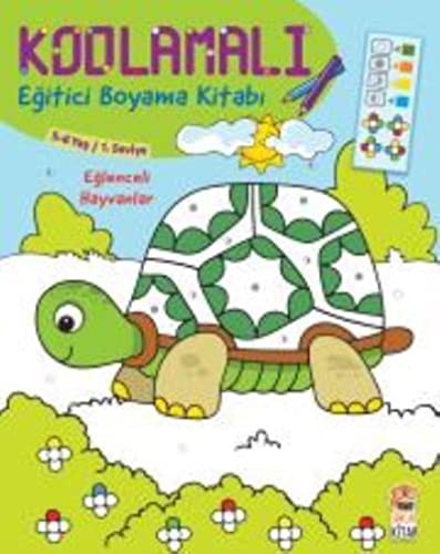 Kodlamalı Eğitici Boyama Kitabı - Eğlenceli Hayvanlar kitap kapağı