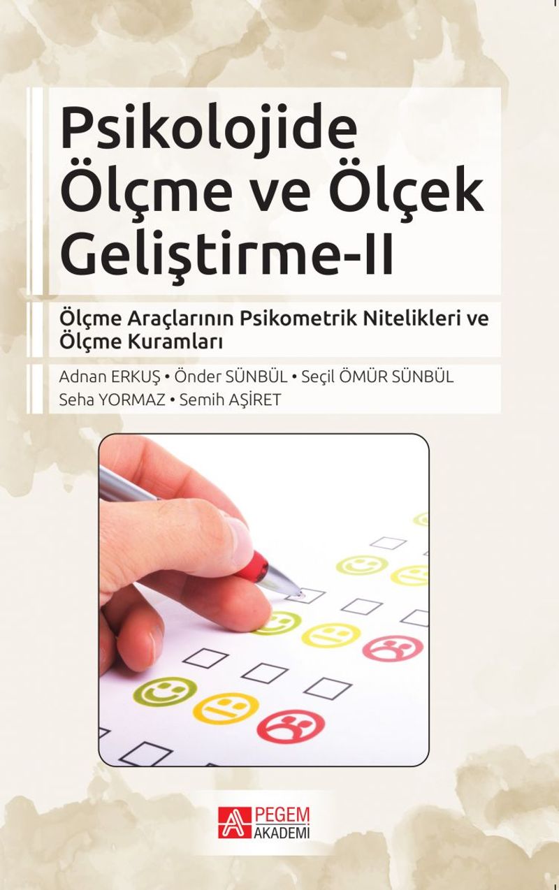 Psikolojide Ölçme ve Ölçek Geliştirme 2 & Ölçme Araçlarının Psikometrik Nitelikleri ve Ölçme Kuramları kitap kapağı