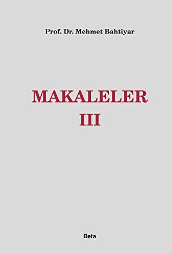 Makaleler 3 kitap kapağı