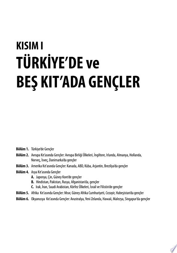 Türkiye'de ve Beş Kıt'ada Gençler kitap kapağı
