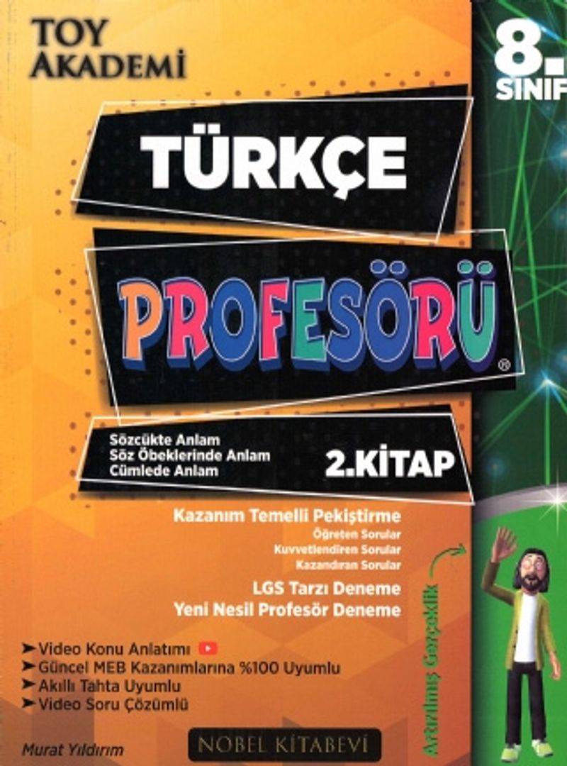 8. Sınıf Türkçe Profesörü 2.Kitap Sözcükte Anlam-Söz Öbeklerinde Anlam-Cümlede Anlam kitap kapağı