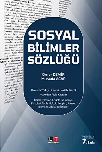 Sosyal Bilimler Sözlüğü kitap kapağı