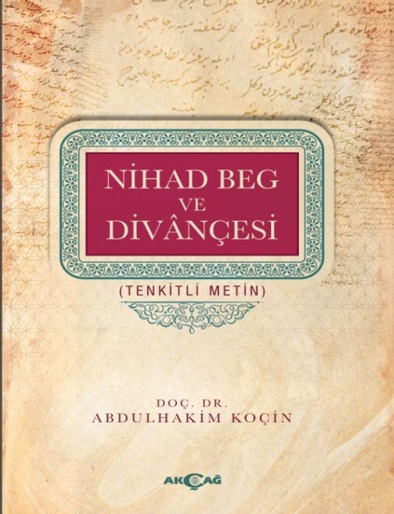 Nihad Beg ve Divançesi Tenkitli Metin kitap kapağı