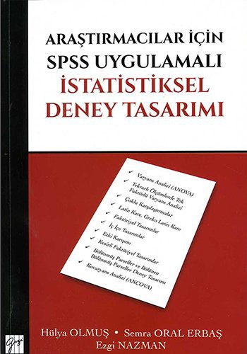 Araştırmacılar İçin SPSS Uygulamalı İstatistiksel Deney Tasarımı kitap kapağı