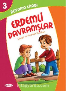Erdemli Davranışlar Boyama Kitabı 3 / Görgü ve Nezaket Kuralları (Pastel Boya Hediyeli) kitap kapağı