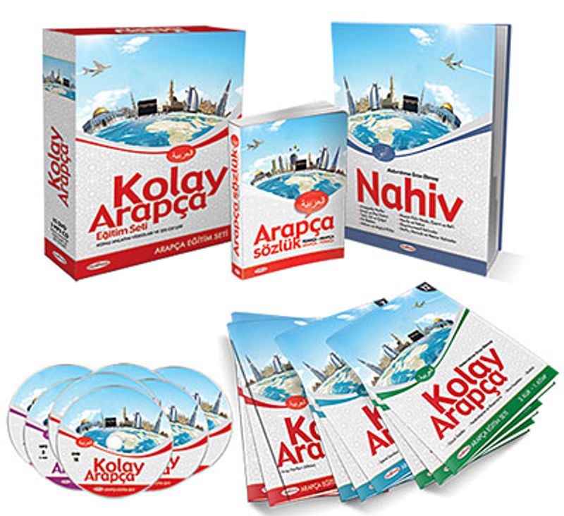 Kolay Arapça Eğitim Seti (15 Ders Kitabı 1 Nahiv Kitabı 15 DVD 3 MP3 CD 1 Sözlük) kitap kapağı