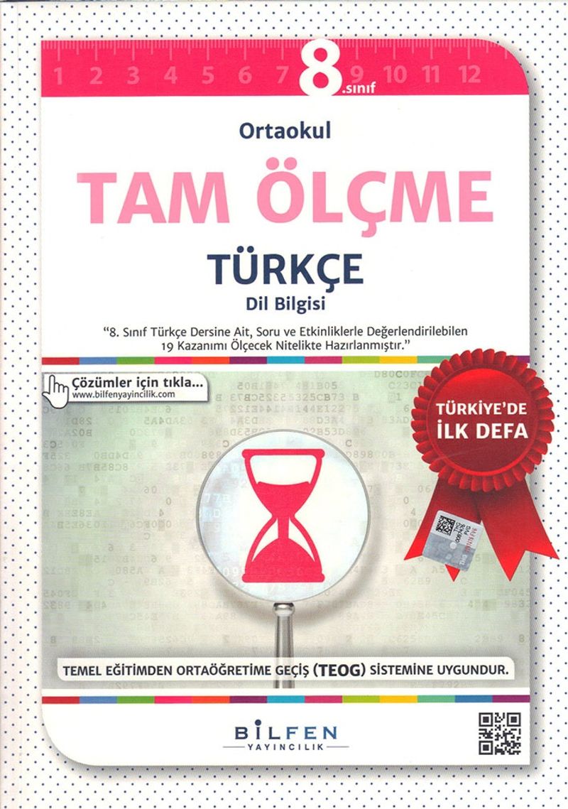 8. Sınıf Ortaokul Tam Ölçme Türkçe (Dil Bilgisi-Anlam Bilgisi) kitap kapağı