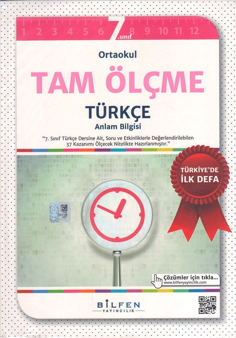 7. Sınıf Ortaokul Tam Ölçme Türkçe (Dil Bilgisi-Anlam Bilgisi) kitap kapağı
