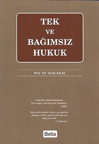 Tek ve Bağımsız Hukuk kitap kapağı