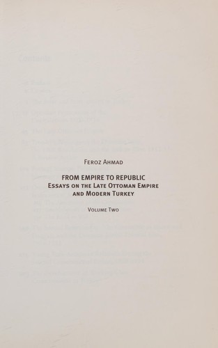 From Empire To Republic Volume 1 Essays On The Late Ottoman Empire And Modern Turkey kitap kapağı