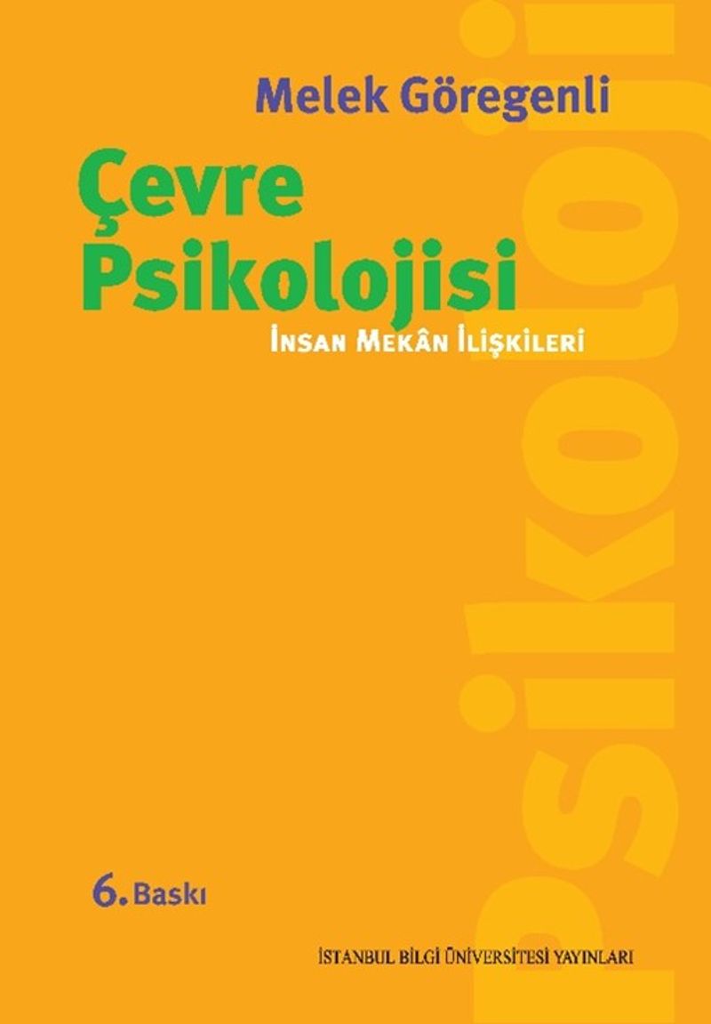 Çevre Psikolojisi İnsan Mekan İlişkileri kitap kapağı