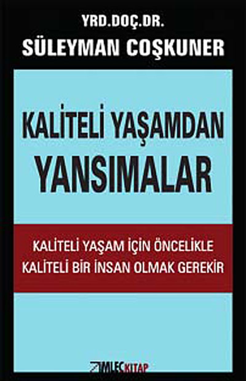 Kaliteli Yaşamdan Yansımalar kitap kapağı