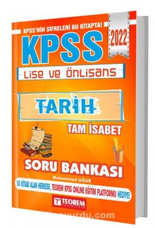 KPSS Lise ve Önlisans Tam İsabet Tarih Soru Bankası kitap kapağı