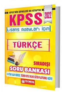 2022 KPSS Lisans Sıradışı Türkçe Soru Bankası kitap kapağı