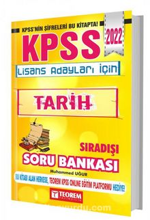 2022 KPSS Lisans Sıradışı Tarih Soru Bankası kitap kapağı