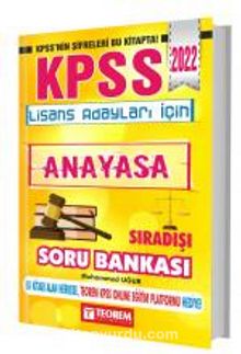 2022 KPSS Lisans Sıradışı Anayasa Soru Bankası kitap kapağı