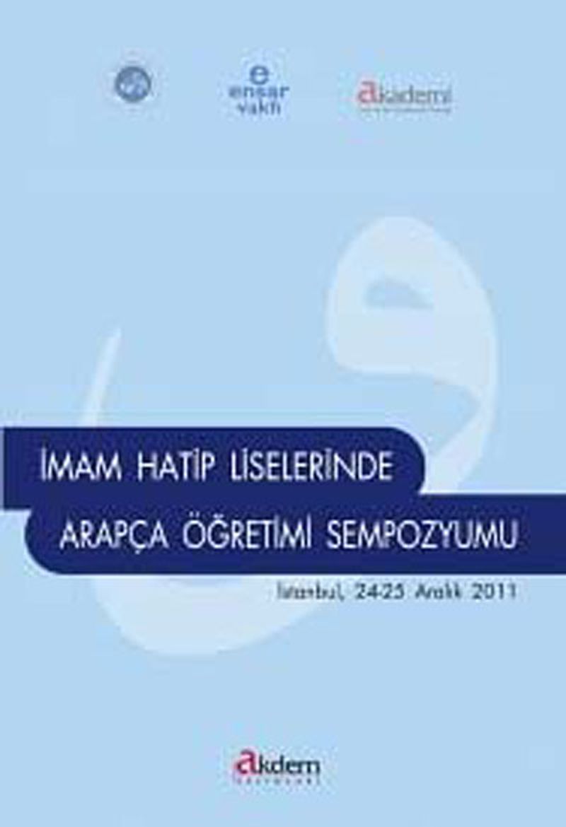 İmam Hatip Liselerinde Arapça Öğretimi Sempozyumu (İstanbul 24-25 Aralık 2011) kitap kapağı