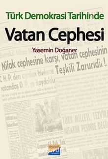 Türk Demokrasi Tarihinde Vatan Cephesi kitap kapağı