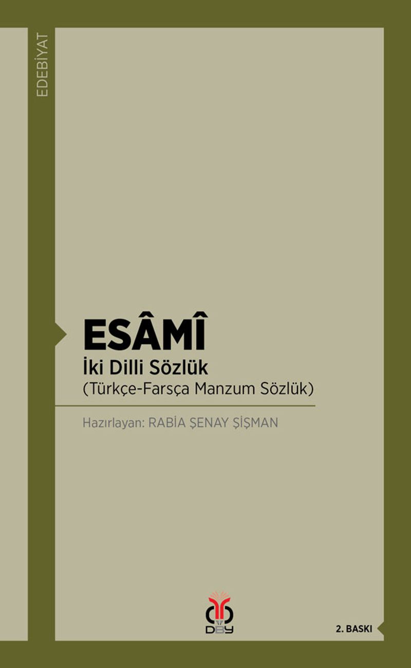 Esami & İki Dilli Sözlük (Türkçe-Farsça Manzum Sözlük) kitap kapağı
