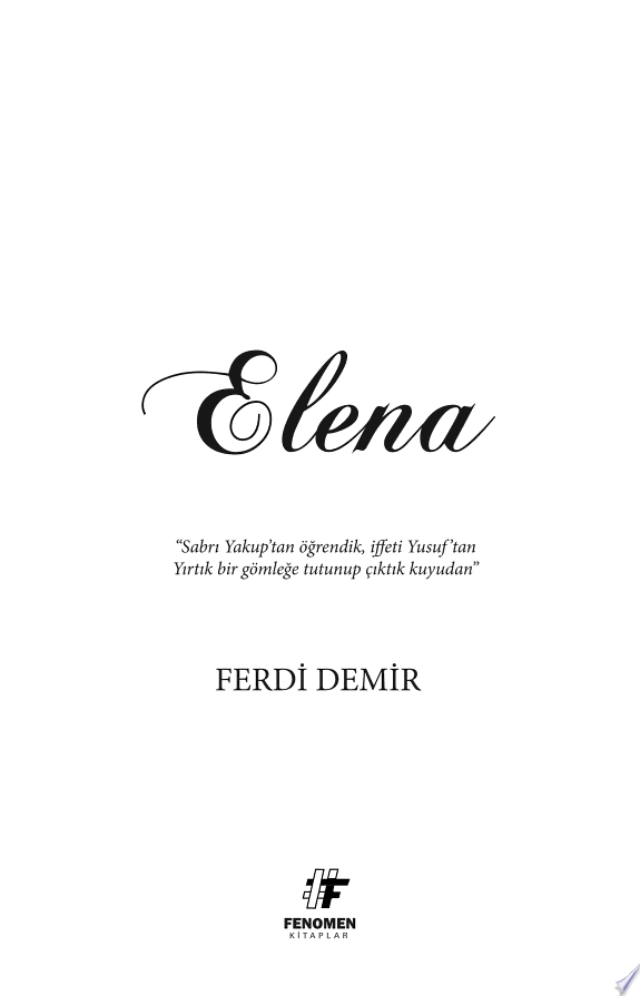 Elena kitap kapağı