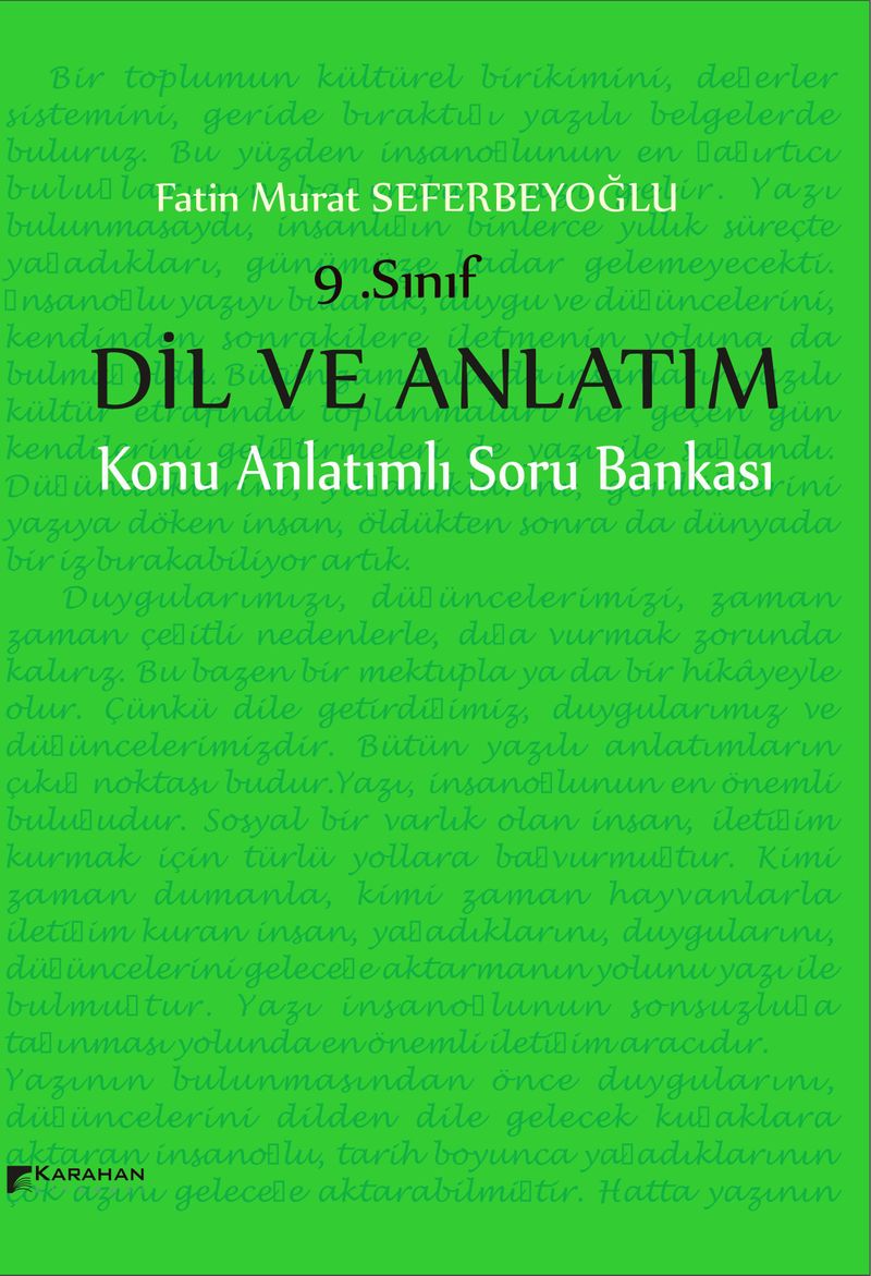 9. Sınıf Dil ve Anlatım Konu Anlatımlı Soru Bankası kitap kapağı