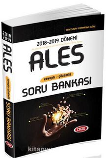 2018-2019 ALES Soru Bankası Cevaplı-Çözümlü kitap kapağı