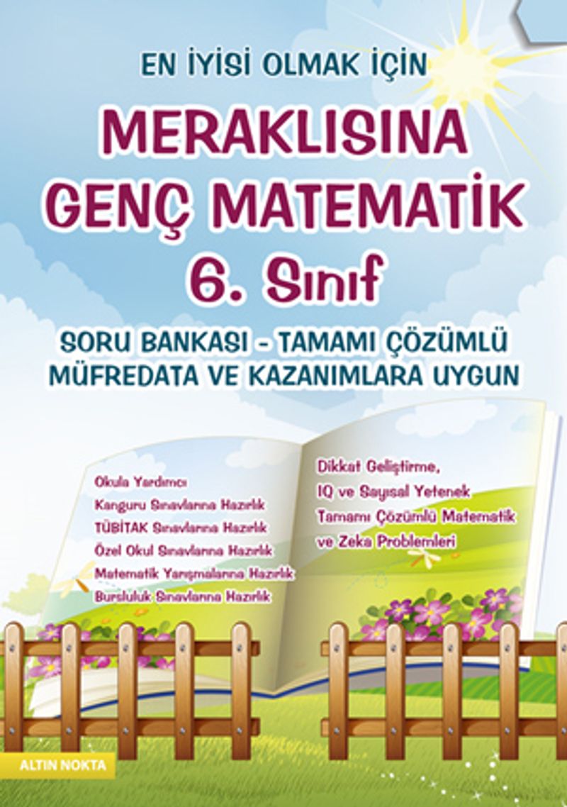 Meraklısına Genç Matematik 6. Sınıf Soru Bankası -Tamamı Çözümlü kitap kapağı